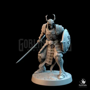 Oriental Skeleton Sword Shield Ready