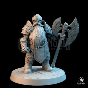 Dwarf Warrior Big Axe Stand C