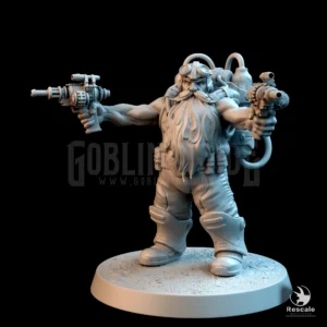 Steampunk Dwarf Dual Gun Shoot