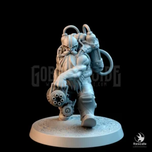 Steampunk Dwarf Gatling Walk B